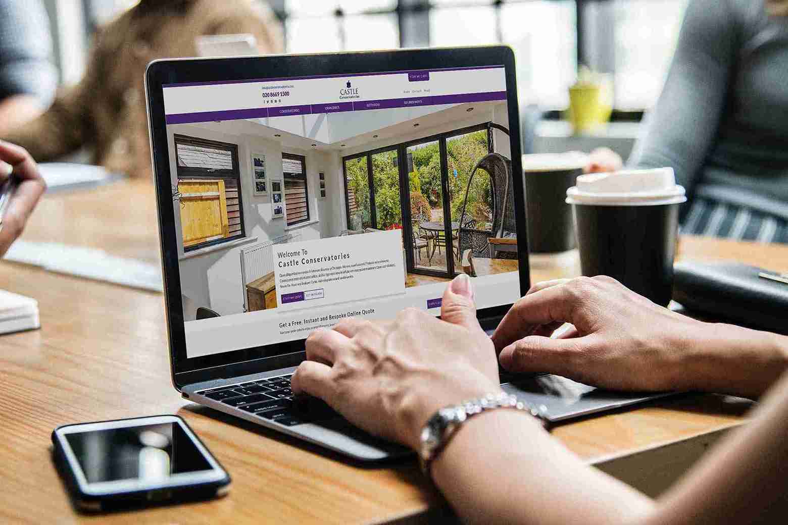 New Website on laptop