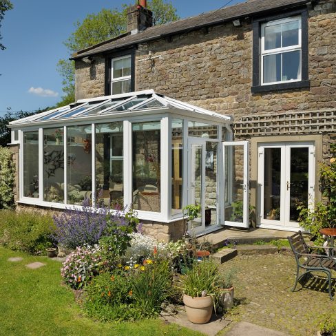 A white uPVC classic conservatory in Surrey.