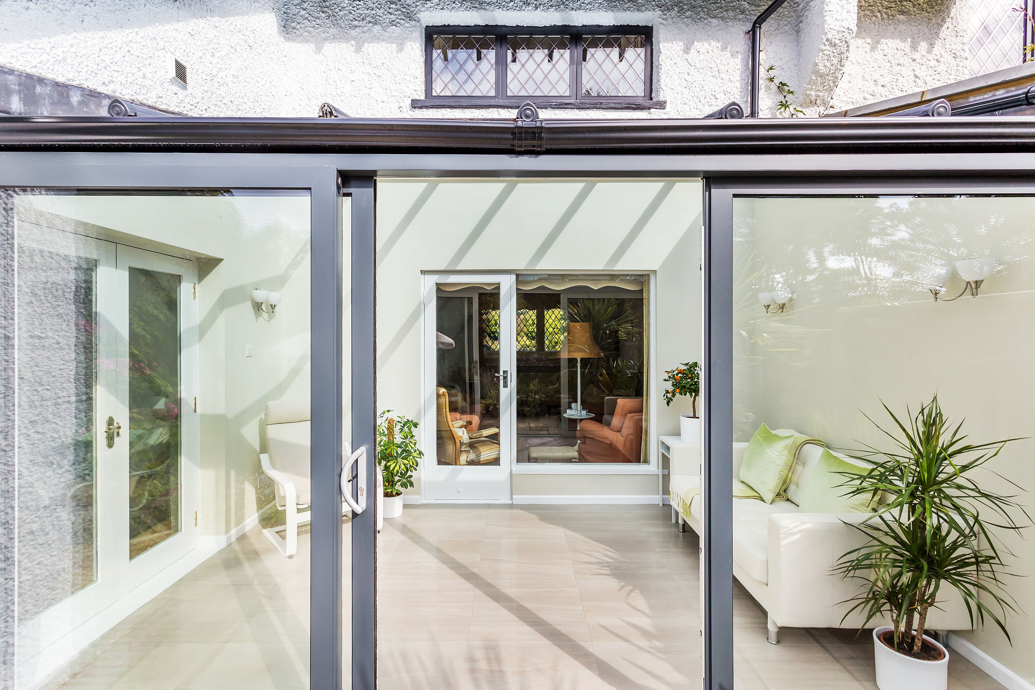 glass box lean-to conservatory purley